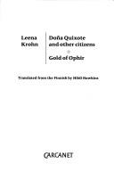 Cover of: Doña Quixote and other citizens ; Gold of Ophir by Leena Krohn