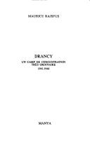 Cover of: Drancy: un camp de concentration très ordinaire, 1941-1944