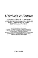 Cover of: L'ecrivain et l'espace by 