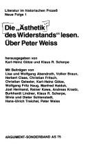 Cover of: Die " Ästhetik des Widerstands" lesen: über Peter Weiss