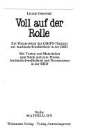 Cover of: Voll Auf Der Rolle Ein Stueck Zur Aus by Leonie Ossowski