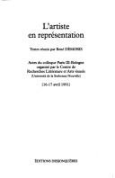 Cover of: L' artiste en représentation: actes du colloque Paris III-Bologne