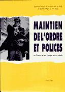 Cover of: Maintien de l'ordre et polices en France et en Europe au XIXe siècle by Vigier