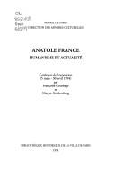 Anatole France by Maryse Goldemberg