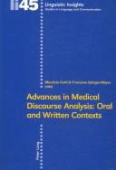 Cover of: Advances in Medical Discourse Analysis: Oral and Written Contexts (Linguistic Insights)