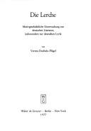 Motivgeschichtliche Untersuchung zur deutschen Literatur, insbesondere zur deutschen Lyrik by Verena Doebele-Flügel