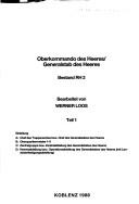 Cover of: Oberkommando des Heeres/Generalstab des Heeres: Bestand RH2