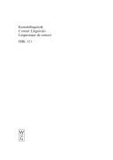 Cover of: Kontaktlinguistik =: contact linguistics = linguistique de contact : ein internationales Handbuch zeitgenössischer Forschung