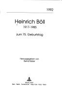 Cover of: Heinrich Böll, 1917-1985, zum 75. Geburtstag