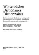 Cover of: Worterbucher Dictionaries Dictionnaries by Franz Josef Hausmann