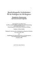 Brandenburgische Gedenkstätten für die Verfolgten des NS-Regimes by Internationales Gedenkstätten-Colloquium (1992 Potsdam, Germany)