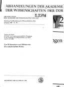 Cover of: Zur Wirksamkeit und Effektivität des sozialistischen Rechts: Tagung des Rates für Staats- und Rechtswissenschaftliche Forschung an der Akademie der Wissenschaften der DDR vom 31.10.1986