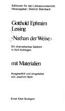 Cover of: Nathan Der Weise by Gotthold Ephraim Lessing