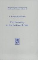 Cover of: Secretary in the Letters to Paul (Wissunt Zum Testament 2 Reihe Series)