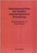 Cover of: Runeninschriften Als Quelle Interdisziplinarer Forschung by Hari