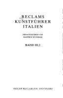 Cover of: Reclams Kunstfuhrer Italien (Universal-Bibliothek) by 