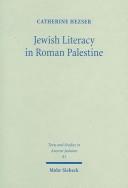 Cover of: Jewish Literacy in Roman Palestine (Texts & Studies in Ancient Judaism)