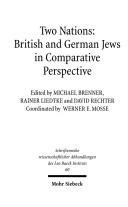 Cover of: Two nations: British and German Jews in comparative perspective
