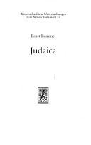 Cover of: Judaica by Ernst Bammel, Ernst Bammel