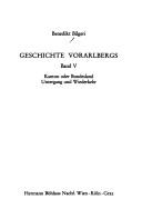 Cover of: Geschichte Vorarlbergs by Benedikt Bilgeri