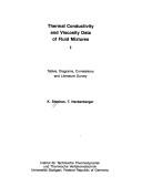 Cover of: Thermal Conductivity and Viscosity Data of Fluid Mixtures (Chemistry Data Series)