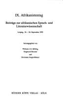 Cover of: Beitrage zur afrikanischen Sprach- und Literaturwissenschaft by 