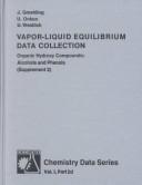 Vapor-liquid equilibrium data collection by Jürgen Gmehling, Jurgen Gmehling, U. Onken, W. Arlt, Reiner Eckermann