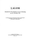 Cover of: Lagom: Festschrift für Peter Berghaus zum 60. Geburtstag am 20. November 1979 : im Auftrag des Vereins der Münzfreunde für Westfalen und Nachbargebiete
