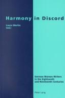 Cover of: Harmony In Discord: German Women Writers In The Eighteenth And Nineteenth Centuries