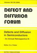 Cover of: Defect and Diffusion in Semiconductors: An Annual Retrospective III (Defect & Diffusion Forum)
