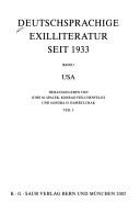 Deutsche Exilliteratur seit 1933 by Sandra H. Hawrylchak, John M. Spalek, Joseph Strelka