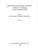Cover of: Paraenesis: Die altbulgarische Ubersetzung von Werken Ephraims des Syrers (Monumenta linguae Slavicae dialecti veteris ; t. 20, 22, 24, 26, 28)
