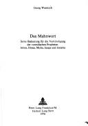 Cover of: Das Mahnwort by Georg Warmuth