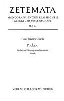 Cover of: Phokion: Studien zur Erfassung seiner histor. Gestalt