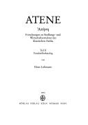 Cover of: Atene: Forschungen zu Siedlungs- und Wirtschaftsstruktur des klassischen Attika = Atene