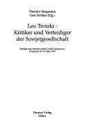 Leo Trotzki by Internationales Trotzki-Symposium (1990 Wuppertal, Germany)