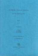 Cover of: Greek-English Lexicon of the Septuagint (vol. 1) by J.; Eynikel, E.; Hauspie, K. Lust