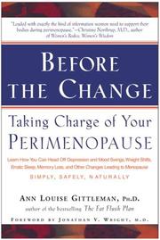 Cover of: Before the Change by Ann Louise Gittleman