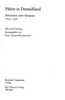 Cover of: Heine in Deutschland: Dokumente seiner Rezeption, 1834-1956