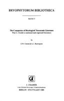 Cover of: The Conspectus of Bryological Taxonomic Literature Part 2 by S. W. Greene, A. J. Harrington, S. W. Greene, A. J. Harrington