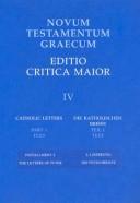 Cover of: Novum Testamentum graecum: editio critica maior