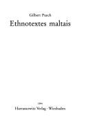 Cover of: Ethnotextes maltais by G. Puech