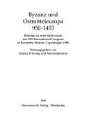 Cover of: Byzanz und Ostmitteleuropa 950-1453 by International Congress of Byzantine Studies (19th 1996 Copenhagen, Denmark)
