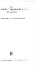 Cover of: Das "Zauberberg"-Symposium 1994 in Davos (Thomas-Mann-Studien) by 
