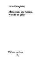 Cover of: Menschen, die wissen, worum es geht: [polit. Schicksale 1916-1976]