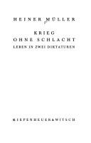 Cover of: Krieg Ohne Schlacht Leben