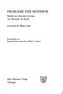 Cover of: Probleme der Moderne: Studien zur deutschen Literatur von Nietzsche bis Brecht : Festschrift für Walter Sokel