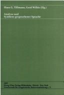 Cover of: Analyse und Synthese gesprochener Sprache: Vortrage im Rahmen der Jahrestagung 1987 der Gesellschaft fur Linguistische Datenverarbeitung e.V., Bonn, 4.-6. Marz 1987 (Linguistische Datenverarbeitung)