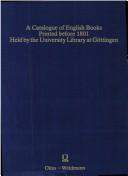 Cover of: Catalogue of English Books Part One Volume 2