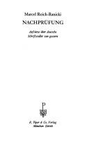 Cover of: Nachprüfung: Aufsätze über dt. Schriftsteller von gestern